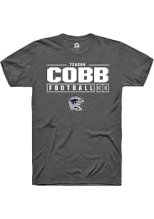 Teagan Cobb  K-State Wildcats Dark Grey Rally NIL Stacked Box Short Sleeve T Shirt