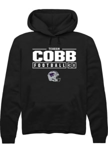 Teagan Cobb  Rally K-State Wildcats Mens Black NIL Stacked Box Long Sleeve Hoodie
