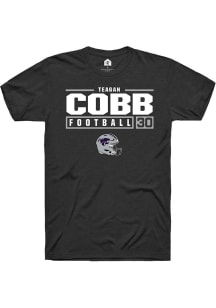 Teagan Cobb  K-State Wildcats Black Rally NIL Stacked Box Short Sleeve T Shirt