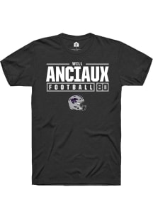 Will Anciaux  K-State Wildcats Black Rally NIL Stacked Box Short Sleeve T Shirt