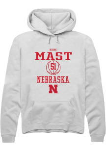 Rienk Mast  Rally Nebraska Cornhuskers Mens White NIL Sport Icon Long Sleeve Hoodie