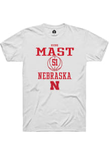 Rienk Mast  Nebraska Cornhuskers White Rally NIL Sport Icon Short Sleeve T Shirt