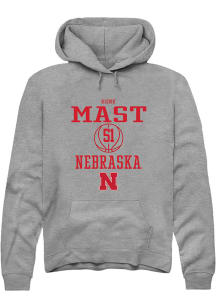 Rienk Mast  Rally Nebraska Cornhuskers Mens Graphite NIL Sport Icon Long Sleeve Hoodie
