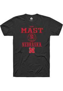 Rienk Mast  Nebraska Cornhuskers Black Rally NIL Sport Icon Short Sleeve T Shirt