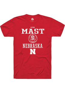 Rienk Mast  Nebraska Cornhuskers Red Rally NIL Sport Icon Short Sleeve T Shirt