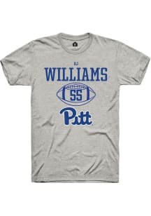 Bj Williams  Pitt Panthers Ash Rally NIL Sport Icon Short Sleeve T Shirt