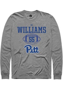 Bj Williams  Pitt Panthers Graphite Rally NIL Sport Icon Long Sleeve T Shirt
