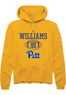 Bj Williams  Rally Pitt Panthers Mens Gold NIL Sport Icon Long Sleeve Hoodie