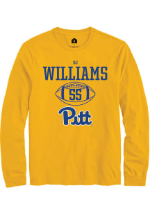 Bj Williams  Pitt Panthers Gold Rally NIL Sport Icon Long Sleeve T Shirt