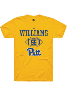 Bj Williams  Pitt Panthers Gold Rally NIL Sport Icon Short Sleeve T Shirt