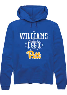 Bj Williams  Rally Pitt Panthers Mens Blue NIL Sport Icon Long Sleeve Hoodie