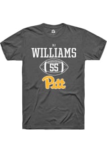 Bj Williams  Pitt Panthers Dark Grey Rally NIL Sport Icon Short Sleeve T Shirt