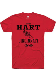 Robert Hart  Cincinnati Bearcats Red Rally NIL Sport Icon Short Sleeve T Shirt