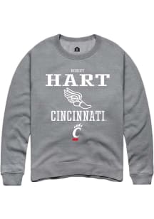 Robert Hart  Rally Cincinnati Bearcats Mens Graphite NIL Sport Icon Long Sleeve Crew Sweatshirt