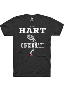 Robert Hart  Cincinnati Bearcats Black Rally NIL Sport Icon Short Sleeve T Shirt