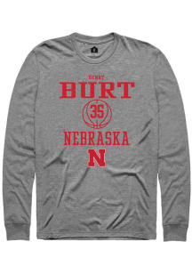 Henry Burt  Nebraska Cornhuskers Graphite Rally NIL Sport Icon Long Sleeve T Shirt