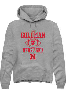 Mason Goldman  Rally Nebraska Cornhuskers Mens Graphite NIL Sport Icon Long Sleeve Hoodie
