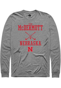 Evan McDermott  Nebraska Cornhuskers Graphite Rally NIL Sport Icon Long Sleeve T Shirt