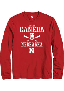 Katelyn Caneda  Nebraska Cornhuskers Red Rally NIL Sport Icon Long Sleeve T Shirt