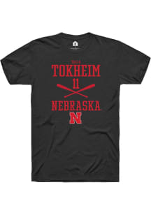 Talia Tokheim  Nebraska Cornhuskers Black Rally NIL Sport Icon Short Sleeve T Shirt