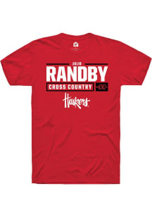 JoJo Randby  Nebraska Cornhuskers Red Rally NIL Stacked Box Short Sleeve T Shirt