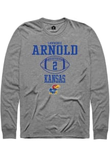 Lawrence Arnold  Kansas Jayhawks Graphite Rally NIL Sport Icon Long Sleeve T Shirt
