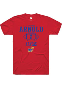 Lawrence Arnold  Kansas Jayhawks Red Rally NIL Sport Icon Short Sleeve T Shirt