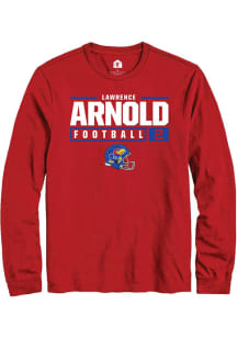 Lawrence Arnold  Kansas Jayhawks Red Rally NIL Stacked Box Long Sleeve T Shirt