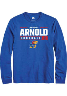 Lawrence Arnold  Kansas Jayhawks Blue Rally NIL Stacked Box Long Sleeve T Shirt