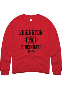 Grant Edgington  Rally Cincinnati Bearcats Mens Red NIL Sport Icon Long Sleeve Crew Sweatshirt