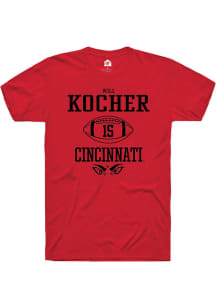 Will Kocher  Cincinnati Bearcats Red Rally NIL Sport Icon Short Sleeve T Shirt