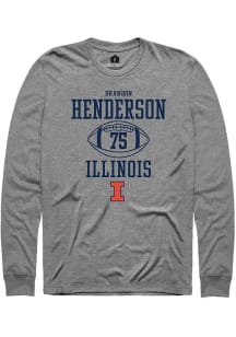 Brandon Henderson  Illinois Fighting Illini Graphite Rally NIL Sport Icon Long Sleeve T Shirt