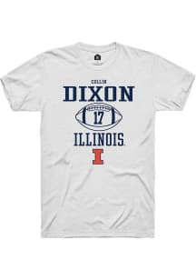 Collin Dixon  Illinois Fighting Illini White Rally NIL Sport Icon Short Sleeve T Shirt