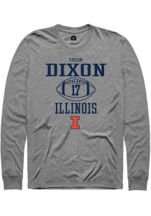 Collin Dixon  Illinois Fighting Illini Graphite Rally NIL Sport Icon Long Sleeve T Shirt