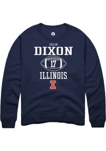Collin Dixon  Rally Illinois Fighting Illini Mens Navy Blue NIL Sport Icon Long Sleeve Crew Sweats..