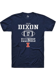 Collin Dixon  Illinois Fighting Illini Navy Blue Rally NIL Sport Icon Short Sleeve T Shirt