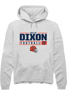 Collin Dixon  Rally Illinois Fighting Illini Mens White NIL Stacked Box Long Sleeve Hoodie