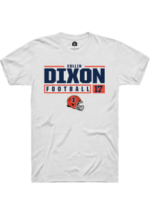 Collin Dixon  Illinois Fighting Illini White Rally NIL Stacked Box Short Sleeve T Shirt