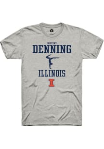 Destiny Denning  Illinois Fighting Illini Ash Rally NIL Sport Icon Short Sleeve T Shirt