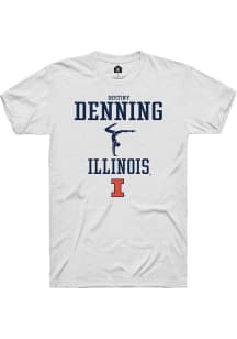 Destiny Denning  Illinois Fighting Illini White Rally NIL Sport Icon Short Sleeve T Shirt