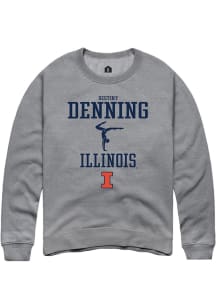 Destiny Denning  Rally Illinois Fighting Illini Mens Graphite NIL Sport Icon Long Sleeve Crew Swea..