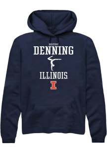 Destiny Denning  Rally Illinois Fighting Illini Mens Navy Blue NIL Sport Icon Long Sleeve Hoodie