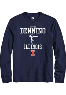 Destiny Denning  Illinois Fighting Illini Navy Blue Rally NIL Sport Icon Long Sleeve T Shirt