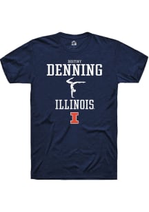 Destiny Denning  Illinois Fighting Illini Navy Blue Rally NIL Sport Icon Short Sleeve T Shirt