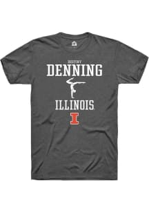 Destiny Denning  Illinois Fighting Illini Dark Grey Rally NIL Sport Icon Short Sleeve T Shirt
