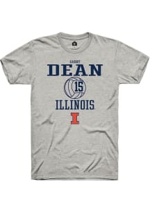 Gabby Dean  Illinois Fighting Illini Ash Rally NIL Sport Icon Short Sleeve T Shirt