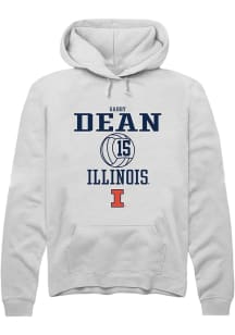 Gabby Dean  Rally Illinois Fighting Illini Mens White NIL Sport Icon Long Sleeve Hoodie