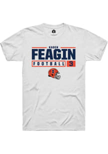 Kaden Feagin  Illinois Fighting Illini White Rally NIL Stacked Box Short Sleeve T Shirt