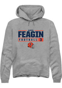 Kaden Feagin  Rally Illinois Fighting Illini Mens Graphite NIL Stacked Box Long Sleeve Hoodie
