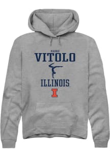 Madison Vitolo  Rally Illinois Fighting Illini Mens Graphite NIL Sport Icon Long Sleeve Hoodie